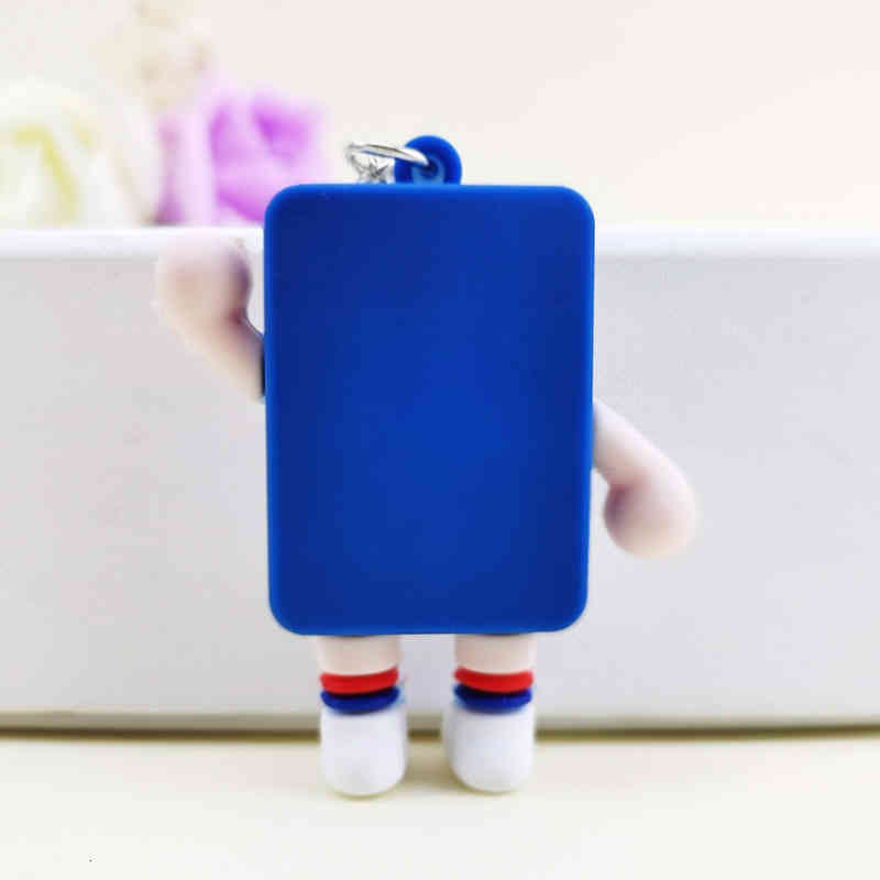 Key Rings Chinese Style Creative Cartoon Mahjong Chain Soft Rubber Hair Car Ring Bag Pendant
