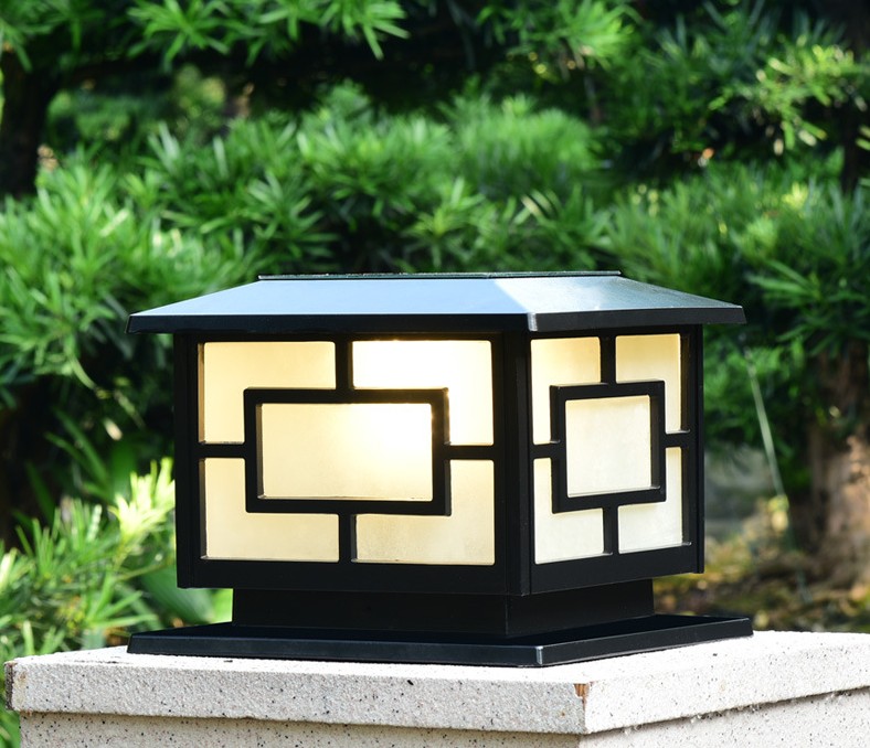 Solar power led post lights landscape garden lights gate pillar lighting outdoor lamps for villa deck park yark