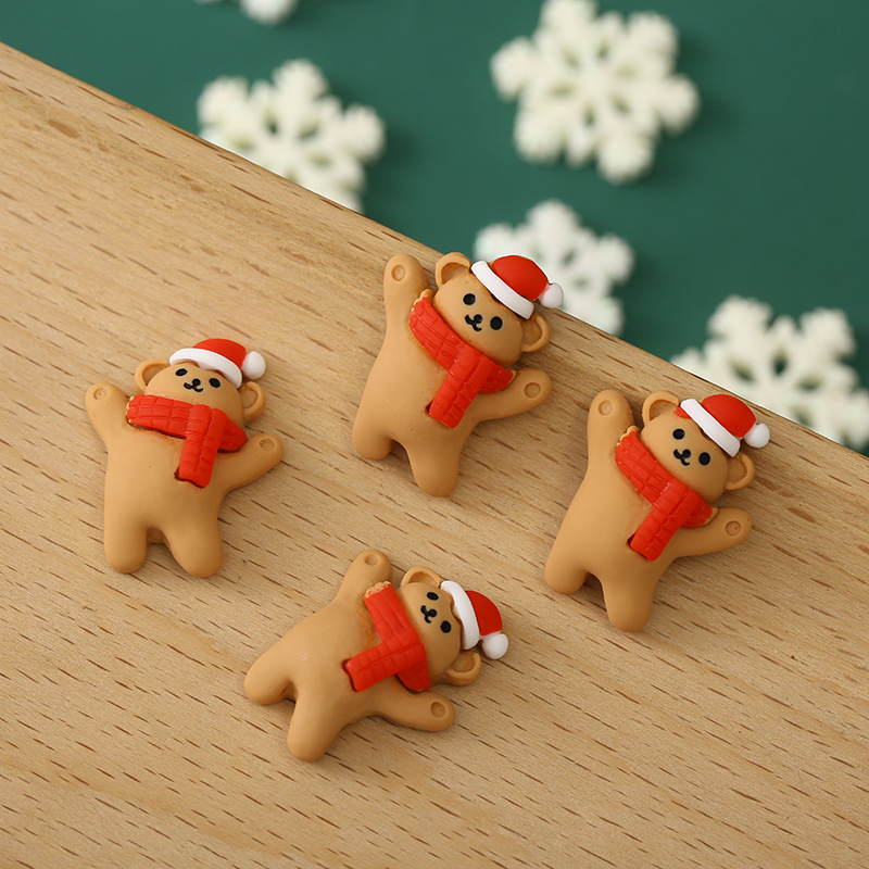 20pcs Resin Components Cartoon Flatback Slime Charms Beads Hair Jewelry Accessories Christmas Phone DeIY Cameo Dome Cabochon Findings DIY