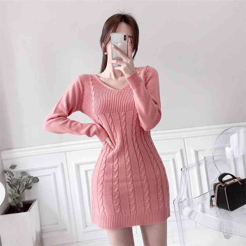 Sweater Knitting korean ladies winter long Sleeve V neck casual Mini Party harajuku Dress for women china clothing 210602, Cold powder
Sweater Knitting korean ladies winter long Sleeve V neck casual Mini Party harajuku Dress for women china clothing 210602, Cold powder