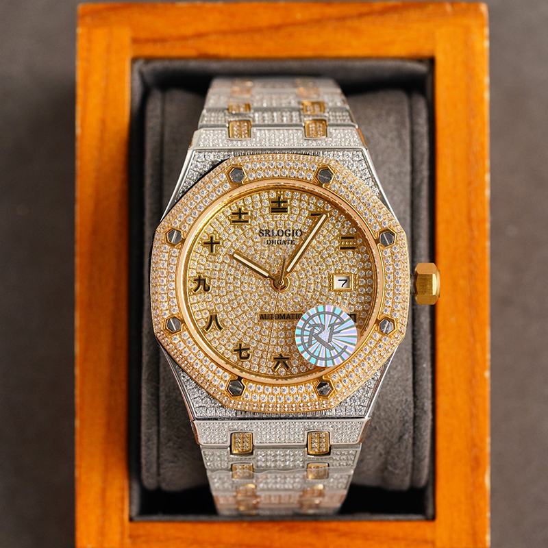 Full Diamond Mens Watch Automatic Mechanical Watches 40mm Sapphire Waterproof Fashion Business Wristwatch Montre De Luxe Gifts, Customize
Full Diamond Mens Watch Automatic Mechanical Watches 40mm Sapphire Waterproof Fashion Business Wristwatch Montre De Luxe Gifts, Customize