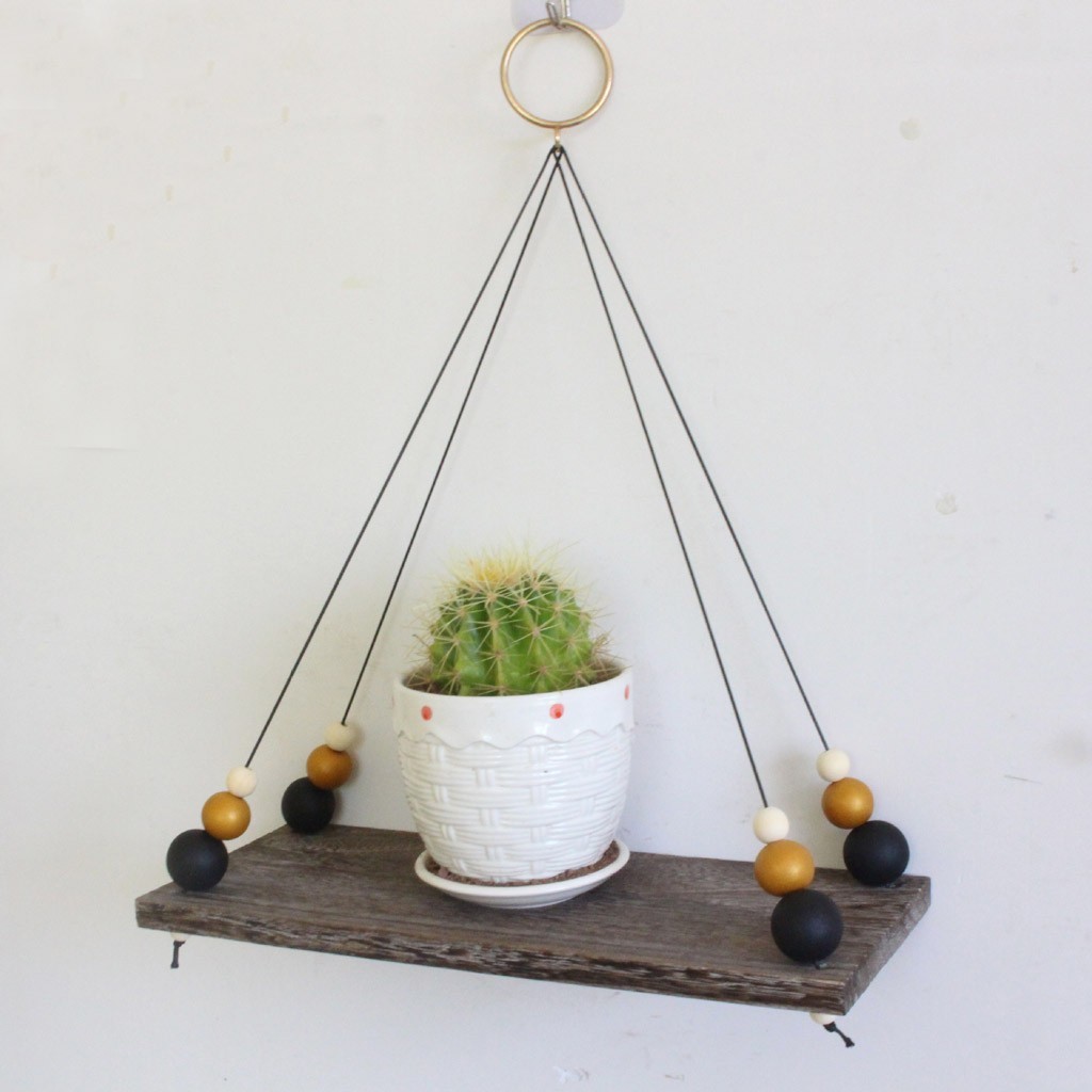 Nordic ins black cotton rope rack word divisor wall decoration paulownia with retro clamboard wood accounts mild decoration