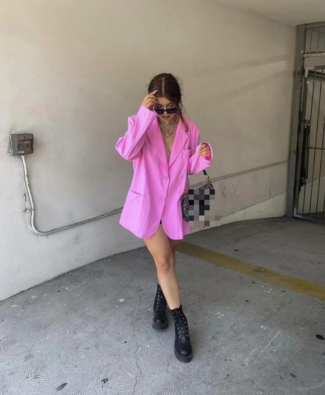 Women Blazer Single Breasted Long Sleeve Ladies Coat Temperament Women's Suit Jacket Loose Casual 210524