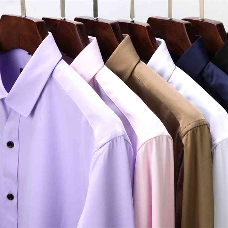 Anti-Wrinkle No-Ironing Elasticity Slim Fit Men Dress Casual Long Sleeved Shirt White Black Blue Red Male Social Formal Shirts 210708, 2-719 rose red
Anti-Wrinkle No-Ironing Elasticity Slim Fit Men Dress Casual Long Sleeved Shirt White Black Blue Red Male Social Formal Shirts 210708, 2-719 rose red