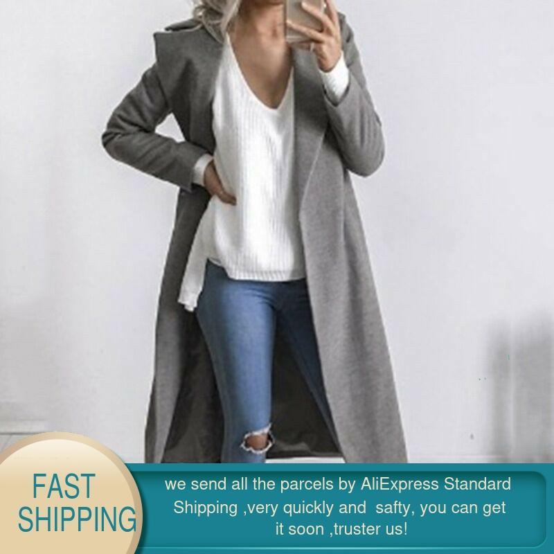 Winter Coats and Jackets Women Plus Size Long Wool Female Cloak Cape Khaki Jacket Warm Korean Elegant Vintage 210428
