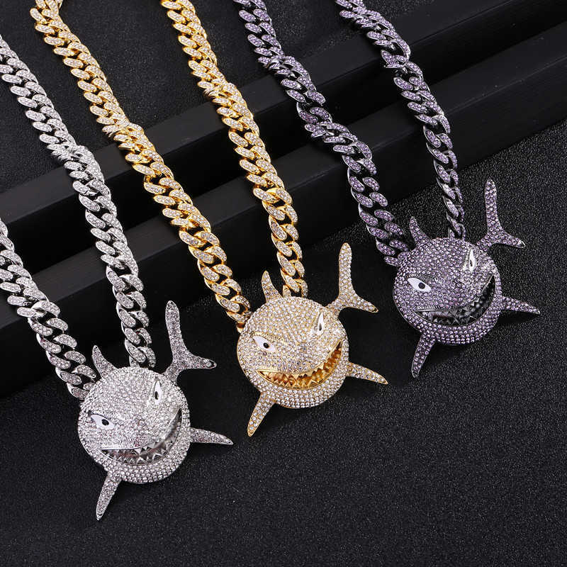 Crystal 6IX9INE Shark Pendant Necklace For Men Fashion Hip Hop Jewelry With Iced Out Miami Cuban Chain Fashion Accessories X0707, Silver
Crystal 6IX9INE Shark Pendant Necklace For Men Fashion Hip Hop Jewelry With Iced Out Miami Cuban Chain Fashion Accessories X0707, Silver