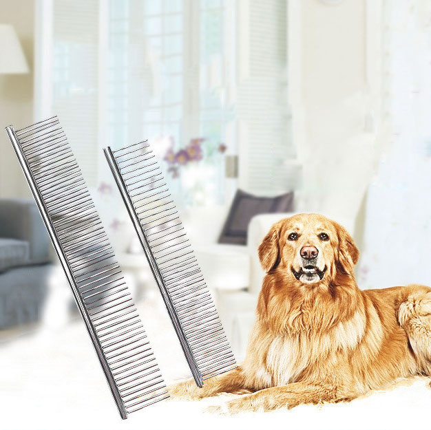 Stainless Steel Pet Combs Cat Dog Grooming Professional Tools Rounded Teeth for Removing Knots Tangles