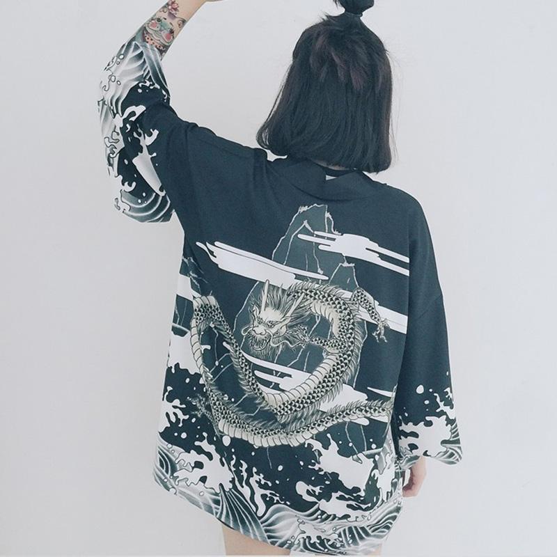 Wonder2021 Japan Style Print Vintage Harajuku Blouse Waves And Wind Dragon Shirts Japanese Batwing Sleeve Kimono Women's Blouses &, Black
Wonder2021 Japan Style Print Vintage Harajuku Blouse Waves And Wind Dragon Shirts Japanese Batwing Sleeve Kimono Women's Blouses &, Black
