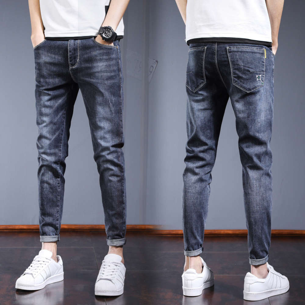 Jeans Slim Fit Small Feet Casual Long Pants Men's Korean Fashion Versatile 2021 Spring New, Blue
Jeans Slim Fit Small Feet Casual Long Pants Men's Korean Fashion Versatile 2021 Spring New, Blue