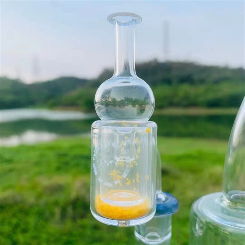 Color changing 90 bend quartz banger hookah nail 14mm male with bubble carp cap two luminous glowing terp pearls(BBG-002)
Color changing 90 bend quartz banger hookah nail 14mm male with bubble carp cap two luminous glowing terp pearls(BBG-002)