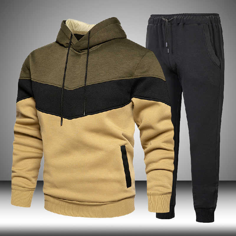 Men's Tracksuit autumn winter Patchwork Hooded hoodie Sweatshirt+2piece Sweatpants Male Polyester Track Suit Streetwear 210603, Wy90 lk40white
Men's Tracksuit autumn winter Patchwork Hooded hoodie Sweatshirt+2piece Sweatpants Male Polyester Track Suit Streetwear 210603, Wy90 lk40white