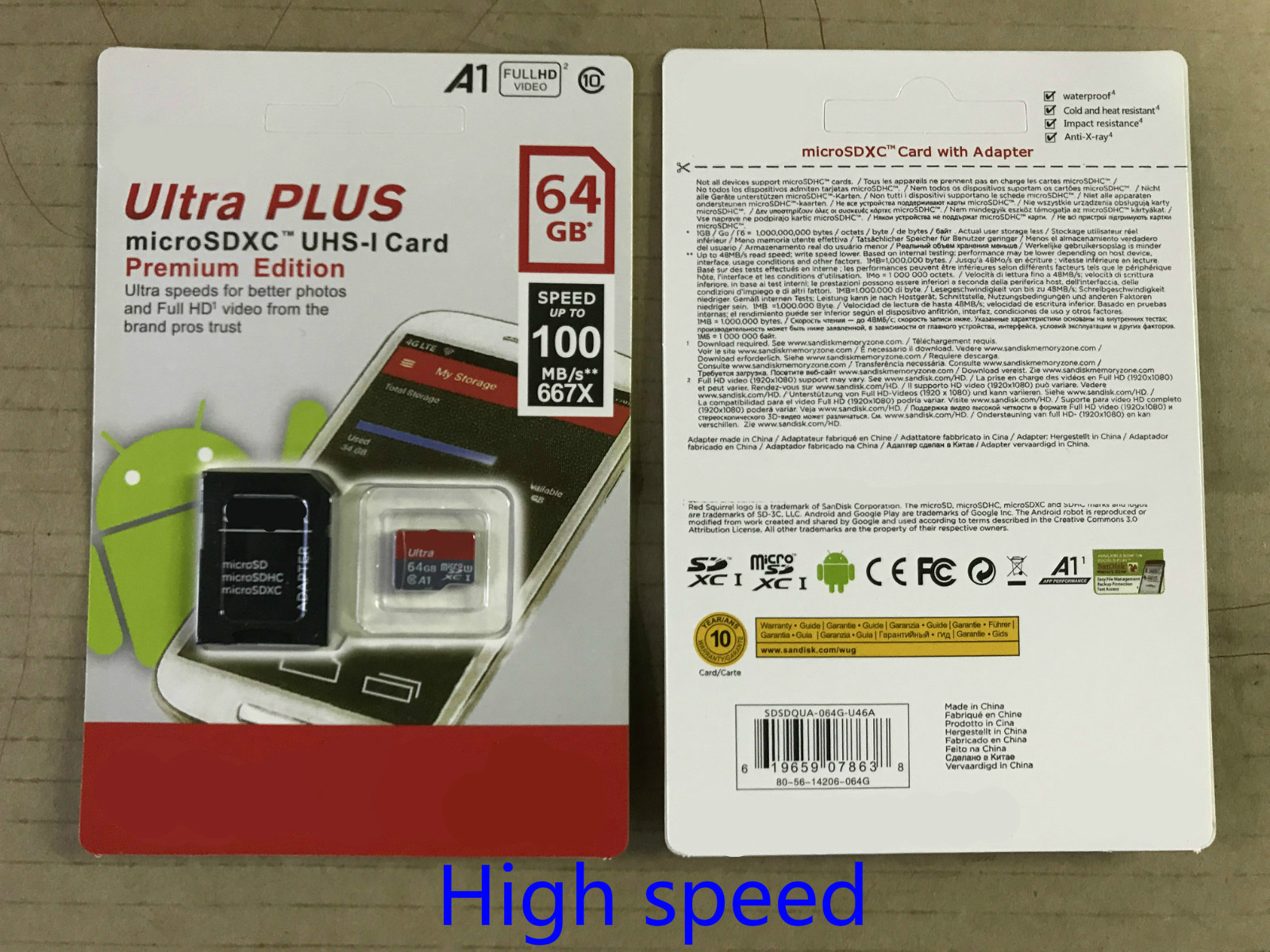 High quality NEW Ultra A1 16GB/32GB/64GB/128GB/256GB Actual capacity Micro Memory SD Card 100MB/S UHS-I C10 TF Card with Adapter
High quality NEW Ultra A1 16GB/32GB/64GB/128GB/256GB Actual capacity Micro Memory SD Card 100MB/S UHS-I C10 TF Card with Adapter