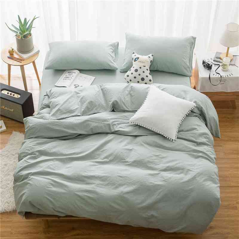 Simple pure four piece set sleeping naked Nordic Feng Shui washed cotton double quilt cover fitted sheet bedding, Taupe
Simple pure four piece set sleeping naked Nordic Feng Shui washed cotton double quilt cover fitted sheet bedding, Taupe