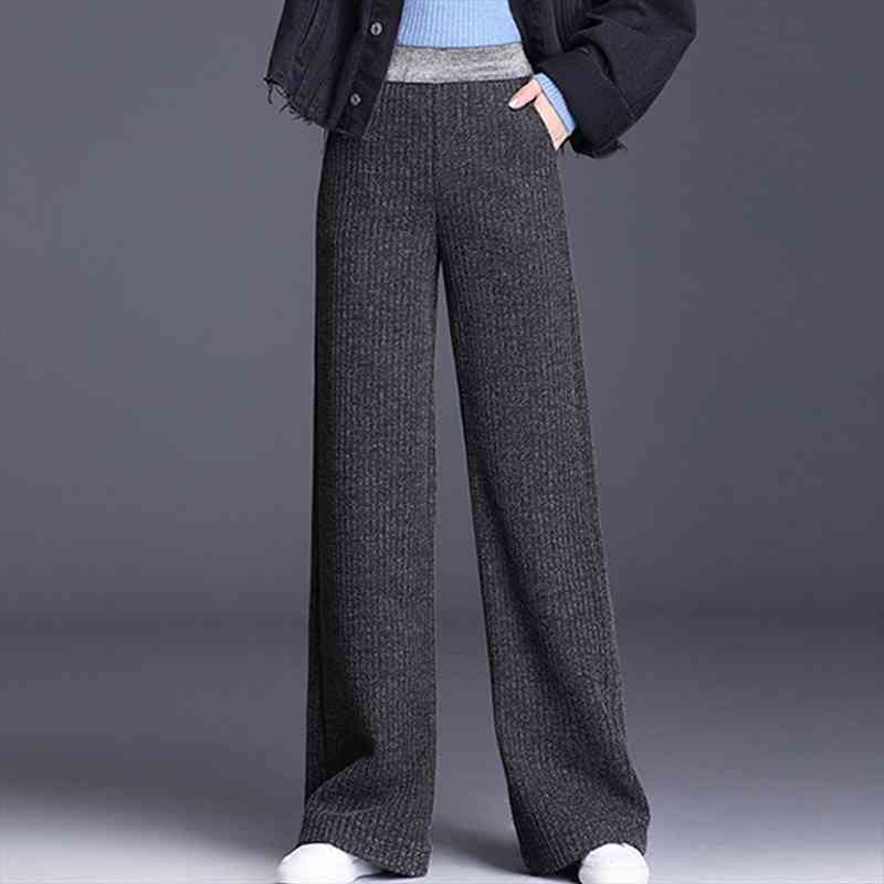 knitted wide leg pants women autumn long trousers plus size high waist loose women pants casual outwear straight, Black;white
knitted wide leg pants women autumn long trousers plus size high waist loose women pants casual outwear straight, Black;white