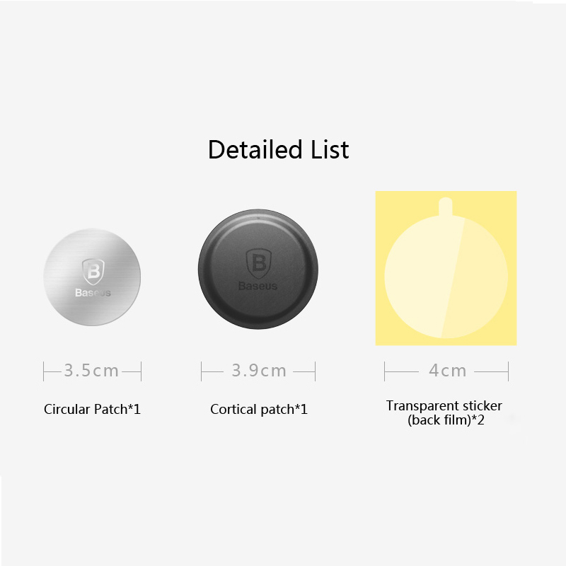Cell Phone MountsMagnetic Disk For Car Phone Holder 2 pieces Metal & Leather Iron Sheets Plate Use Magnet Mount Mobile Phone Holder
