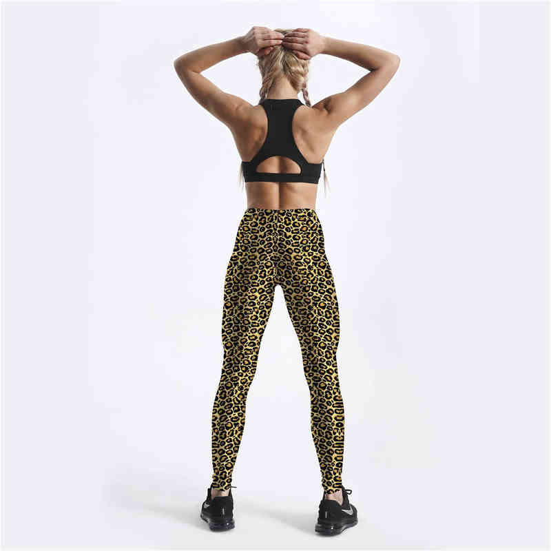 Qickitout Customer Skull and Leopard Print Digital Printed leggings USA Size XS-XL jk28-002 211215