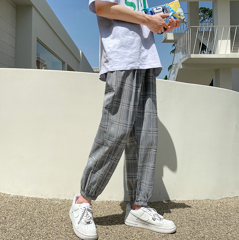 men's pants calças verificadas de verão masculinas, calças comprimento até o tornozelo, estilo hong kong casual cinza xadrez esportivas, Black
men's pants calças verificadas de verão masculinas, calças comprimento até o tornozelo, estilo hong kong casual cinza xadrez esportivas, Black