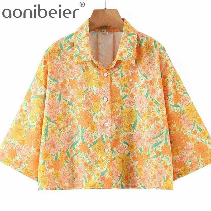 Women Blouses Summer Fashion Floral Print Casual Holiday Loose Shirts Drop Shoulder Short Sleeve Folds Back Crop Tops 210604, 117shorts
Women Blouses Summer Fashion Floral Print Casual Holiday Loose Shirts Drop Shoulder Short Sleeve Folds Back Crop Tops 210604, 117shorts