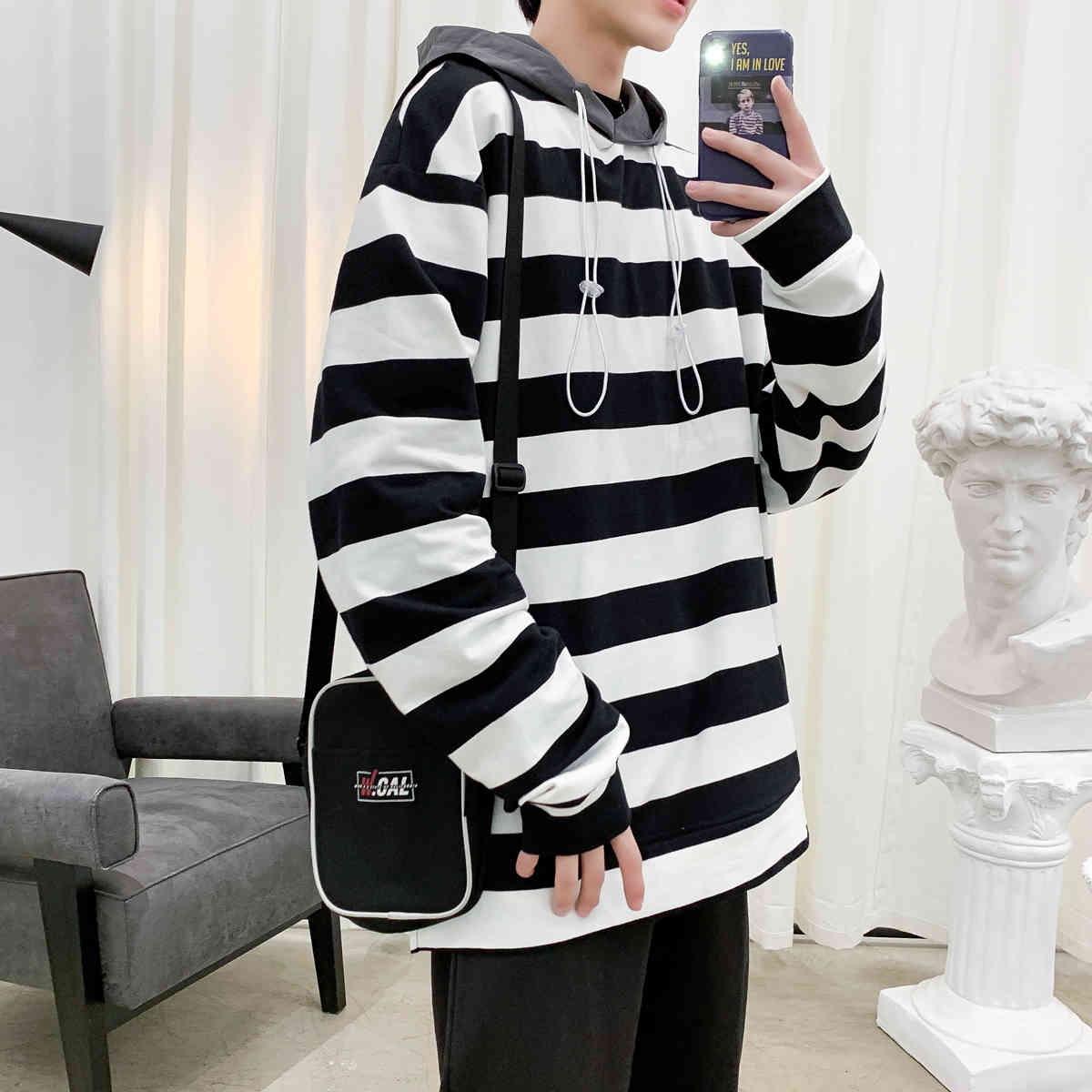 Men's Hoodies & Sweatshirts Men Hooded Sweatshirt Tops Mens Fashion Stripe Wild Comfortable Male o Neck Casual Streetwear 005I, Green
Men's Hoodies & Sweatshirts Men Hooded Sweatshirt Tops Mens Fashion Stripe Wild Comfortable Male o Neck Casual Streetwear 005I, Green