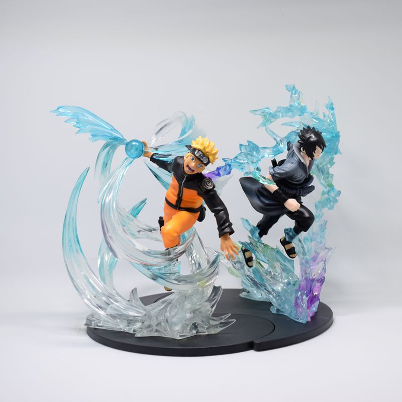 

Anime Figure Naruto Figurine Uzumaki Naruto Uchiha Sasuke Rasengan PVC Figurine Shippuden Model Statue Juguetes Figma Collection X0522, This is only one opp bag