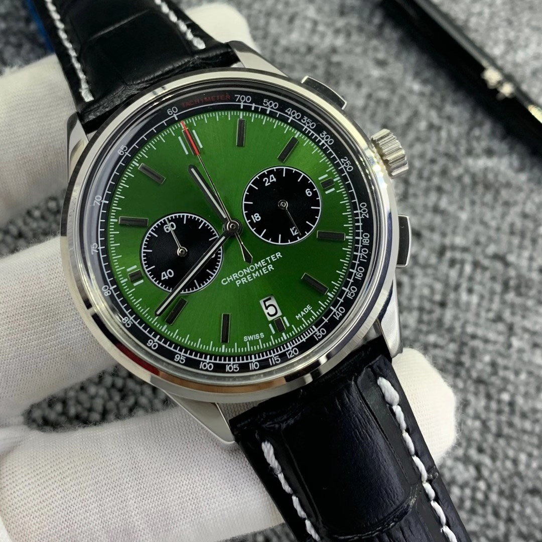 N Quality Right Hand Men Premier 42MM Dark Green Dial Rubber Belt Watch Quartz Chronograph Leather Strap Floding Clasp Mens Dress On Fast Track Wrist Watches, No send watch for shipping
N Quality Right Hand Men Premier 42MM Dark Green Dial Rubber Belt Watch Quartz Chronograph Leather Strap Floding Clasp Mens Dress On Fast Track Wrist Watches, No send watch for shipping