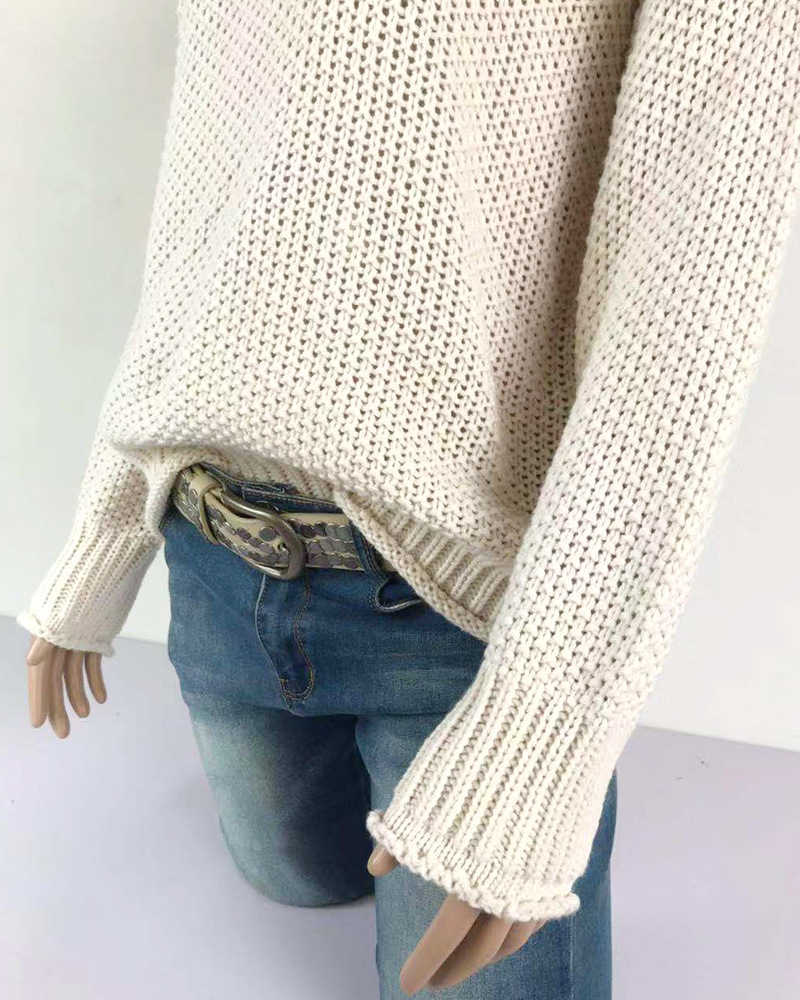 LOGAMI Women Sweaters and Pullovers Long Sleeve Knitted Loose Pullover Ladies Fall Sweater Fashion 211011Z