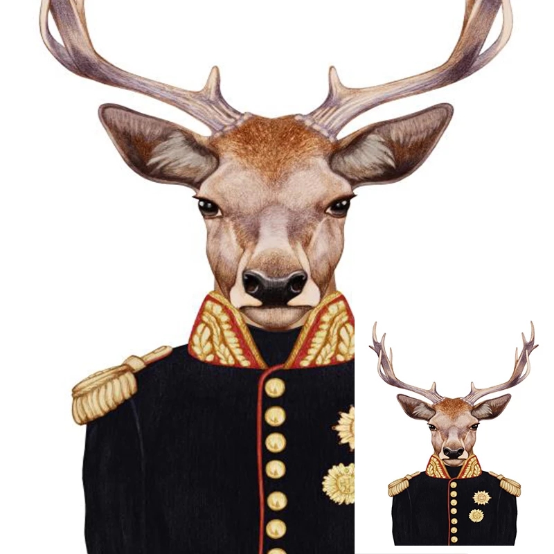 Nordic Mr. Deer Tiger Dog Monkey Decorative Painting Anthropomorphic Animals Canvas Posters Wall Art Picture Home Cuadros Decor