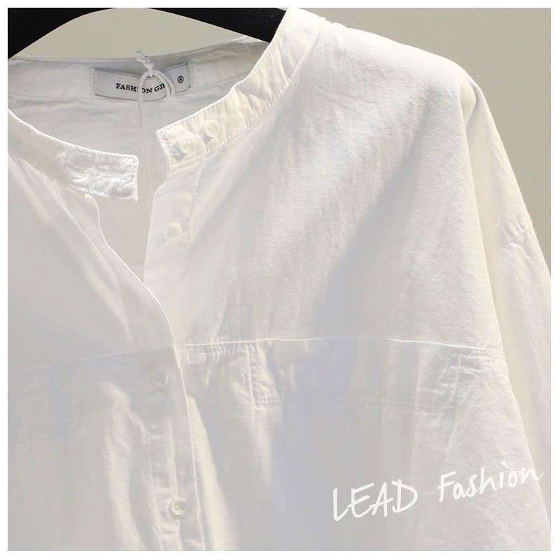 Spring Korea Fashion Women Shirts Plus Size Long Sleeve Loose White Shirt All-matched Casual Tops Cotton Female Blouse D124 210512