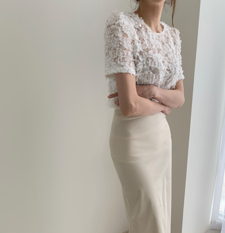 Stylish Chic Gentle Light Sexy Lace Petals Summer Short Sleeves Femme Pullovers All Match Blouses Streetwear Tops 210421