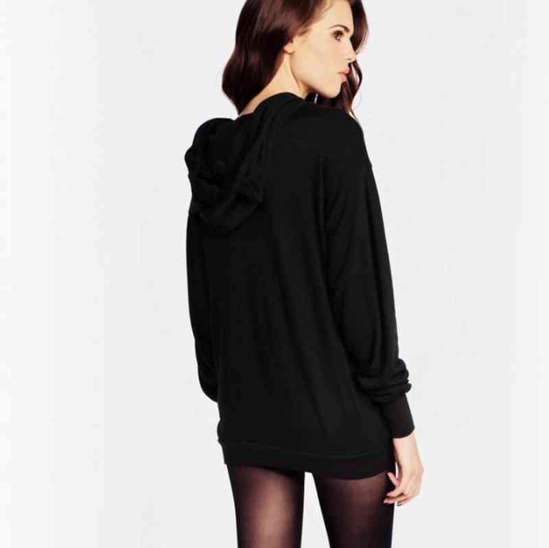 Cat Ear Hoody Sweatshirts Kawaii Hoodie Women New Style Letter Printed Long Sleeve Tracksuits Black Hoodies 210419
