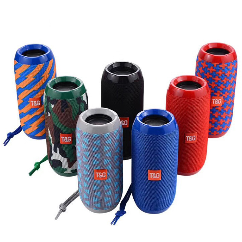 Dropship TG117 Wireless Bluetooth Speaker Portable Plug-in Card Outdoor Sports Audio Double Horn Waterproof Speakers 7 Colors