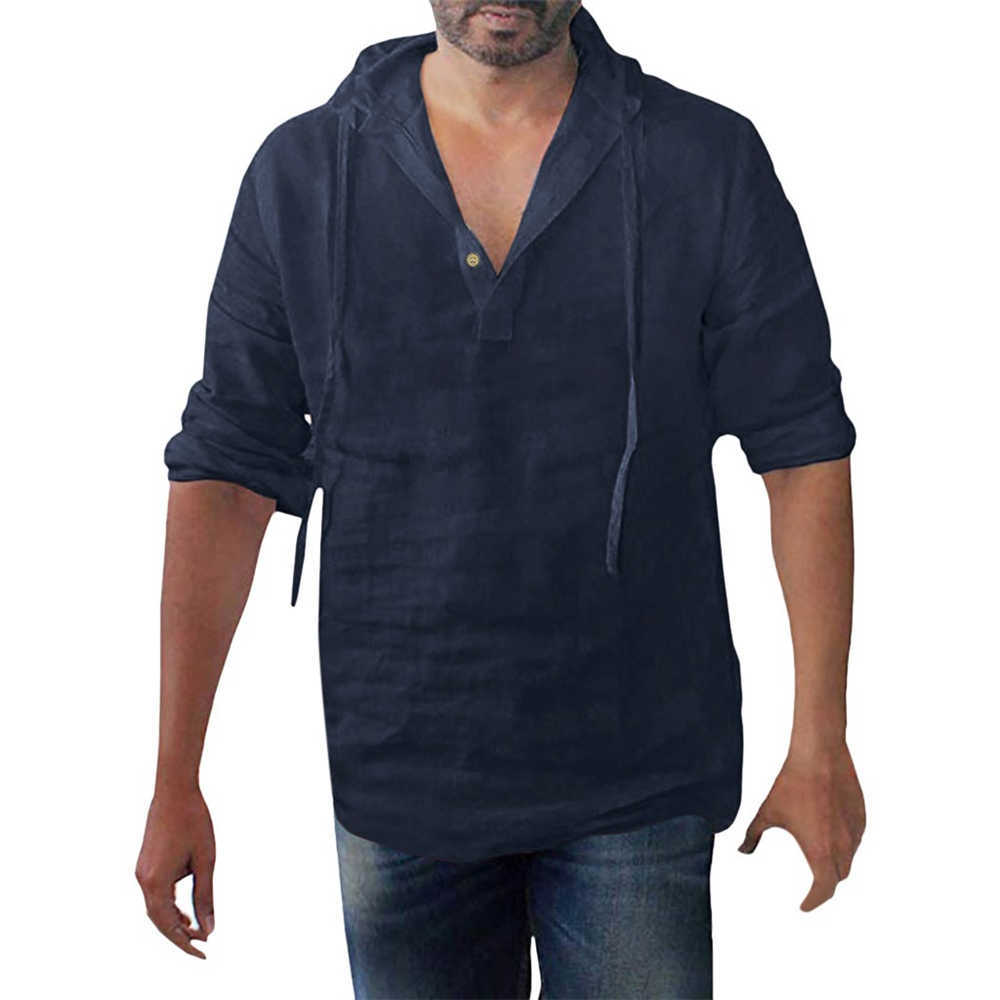 Helisopus Men's Shirt Summer Hooded Solid Color Cotton Linen Long Sleeve Blouse Tops Casual Loose Shirt camisas para hombre 210701, Beige
Helisopus Men's Shirt Summer Hooded Solid Color Cotton Linen Long Sleeve Blouse Tops Casual Loose Shirt camisas para hombre 210701, Beige