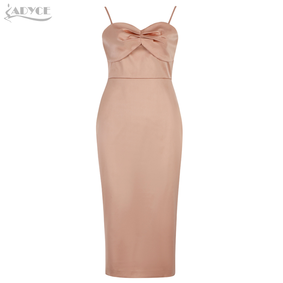 Summer Fashion Spaghetti Strap Dress For Women Sexy Sleeveless Elegant Celebrity Evening Club Party Midi Dresses 210423
