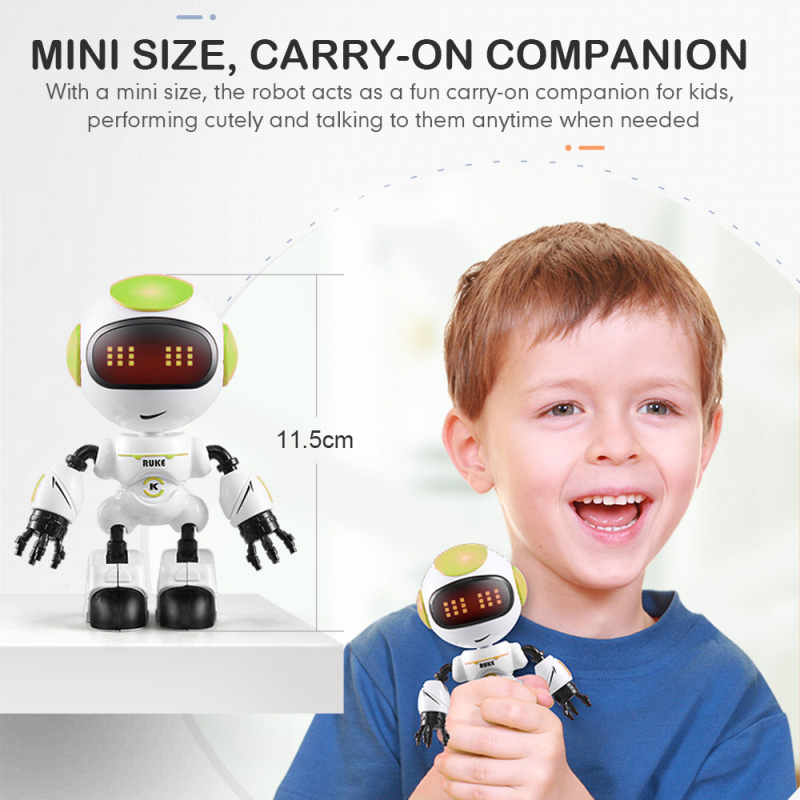 Intelligent Mini DIY Robot Toy Talking Smart Robot Touch Sensor Robot Educational Toy Humanoid Sense Inductive Alloy Body Robots, Blue
Intelligent Mini DIY Robot Toy Talking Smart Robot Touch Sensor Robot Educational Toy Humanoid Sense Inductive Alloy Body Robots, Blue
