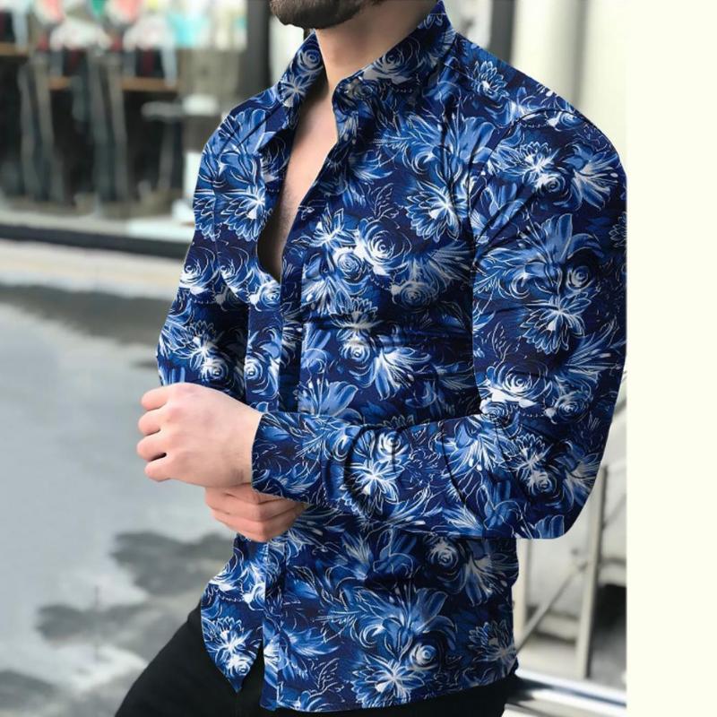 Men's Casual Shirts Summer Shirt Floral Print Buttons Men Long Sleeve Lapel Top For Party Streetwear Slim Fitness Blouse, White;black
Men's Casual Shirts Summer Shirt Floral Print Buttons Men Long Sleeve Lapel Top For Party Streetwear Slim Fitness Blouse, White;black