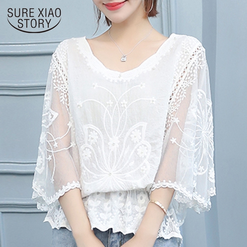 Summer Lace White short sleeve Women Blouse Plus Size Tops Batwing Sleeve Shirts s and Blouses 4478 50 210510
Summer Lace White short sleeve Women Blouse Plus Size Tops Batwing Sleeve Shirts s and Blouses 4478 50 210510