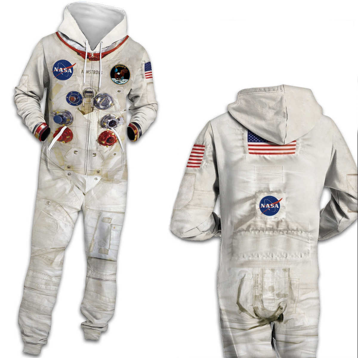 Women Men Velvet Long Sleeves Astronaut 3D Printed Zipper Hooded Jumpsuit Adults Halloween Cosplay Costumes Pajamas Party Outfit G0913, Black;red
Women Men Velvet Long Sleeves Astronaut 3D Printed Zipper Hooded Jumpsuit Adults Halloween Cosplay Costumes Pajamas Party Outfit G0913, Black;red