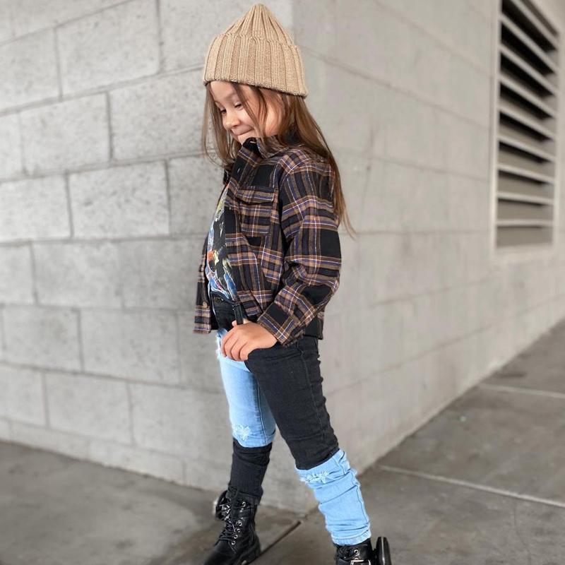 Jackets Autumn Cool Baby Girls Retro Loose Cardigans Kids Long Sleeve Plaid Lapel Collar Coats Tight Cuff Tops Outerwear
Jackets Autumn Cool Baby Girls Retro Loose Cardigans Kids Long Sleeve Plaid Lapel Collar Coats Tight Cuff Tops Outerwear