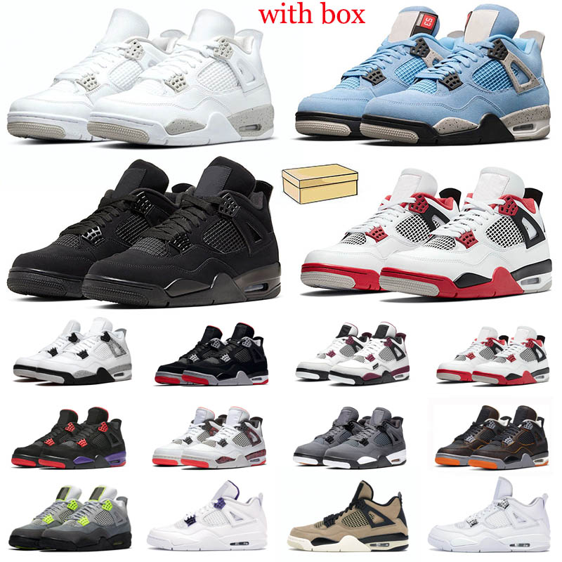 with box men basketball shoes jumpman 4 4s White oreo University Blue cement Black Cat women sport sneaker trainer outdoor size 7-13, #1
with box men basketball shoes jumpman 4 4s White oreo University Blue cement Black Cat women sport sneaker trainer outdoor size 7-13, #1