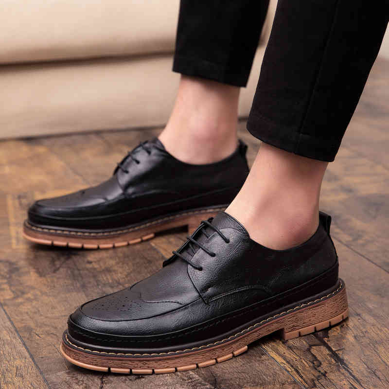 dress shoes italian style leather shoes men lace up comfortable stylish gentleman's business oxfords for flats zapatos hombre 6qcl, Black
dress shoes italian style leather shoes men lace up comfortable stylish gentleman's business oxfords for flats zapatos hombre 6qcl, Black