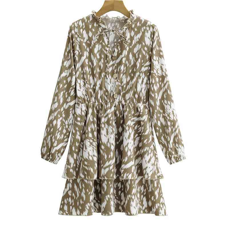 Summer Women Mini Dress Ladies' V-neck Long Sleeve Ruffle Dresses Female Streetwear 210524, Champagne
Summer Women Mini Dress Ladies' V-neck Long Sleeve Ruffle Dresses Female Streetwear 210524, Champagne