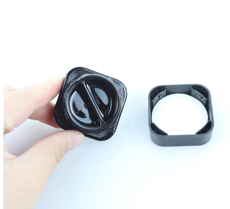 9ml Square Glass Jar Bottle Divided Insert with Childproof Cap for DAB Extracts Dry Herb Thick Oil Wax Concentrate Container SN2938