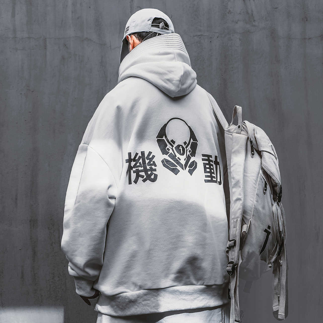 11 BYBB'S DARK Embroidery Harajuku Hoodie Men Spring Cotton Pullover Hip Hop Streetwear Fish Mouth Sweatshirt Punk 210813