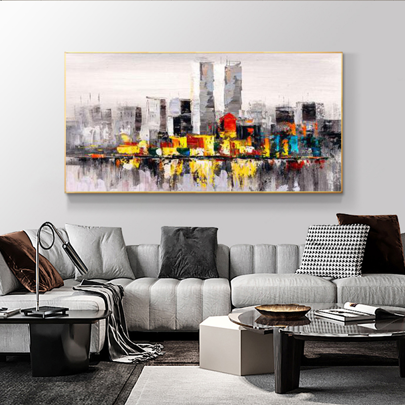 Abstract Modern City Canvas Painting On The Wall Landscape Posters And Prints Wall Art Pictures For Living Room Home Decor