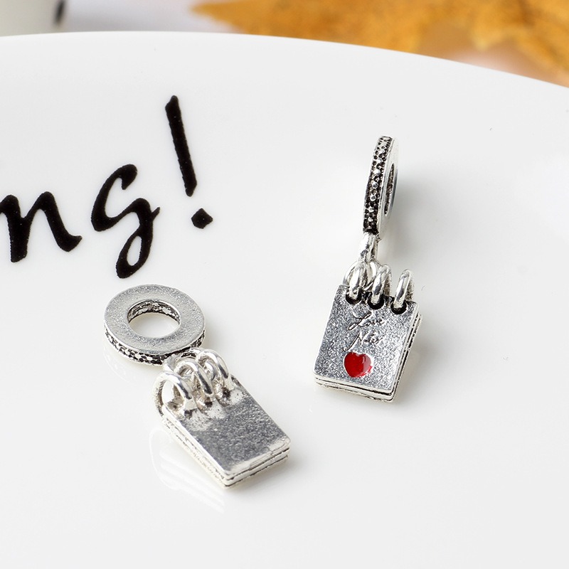 Fits Bracelets 20pcs Love Note Enamel Pendant Charms Beads Silver Charms Bead For Women Diy European Necklace Jewelry