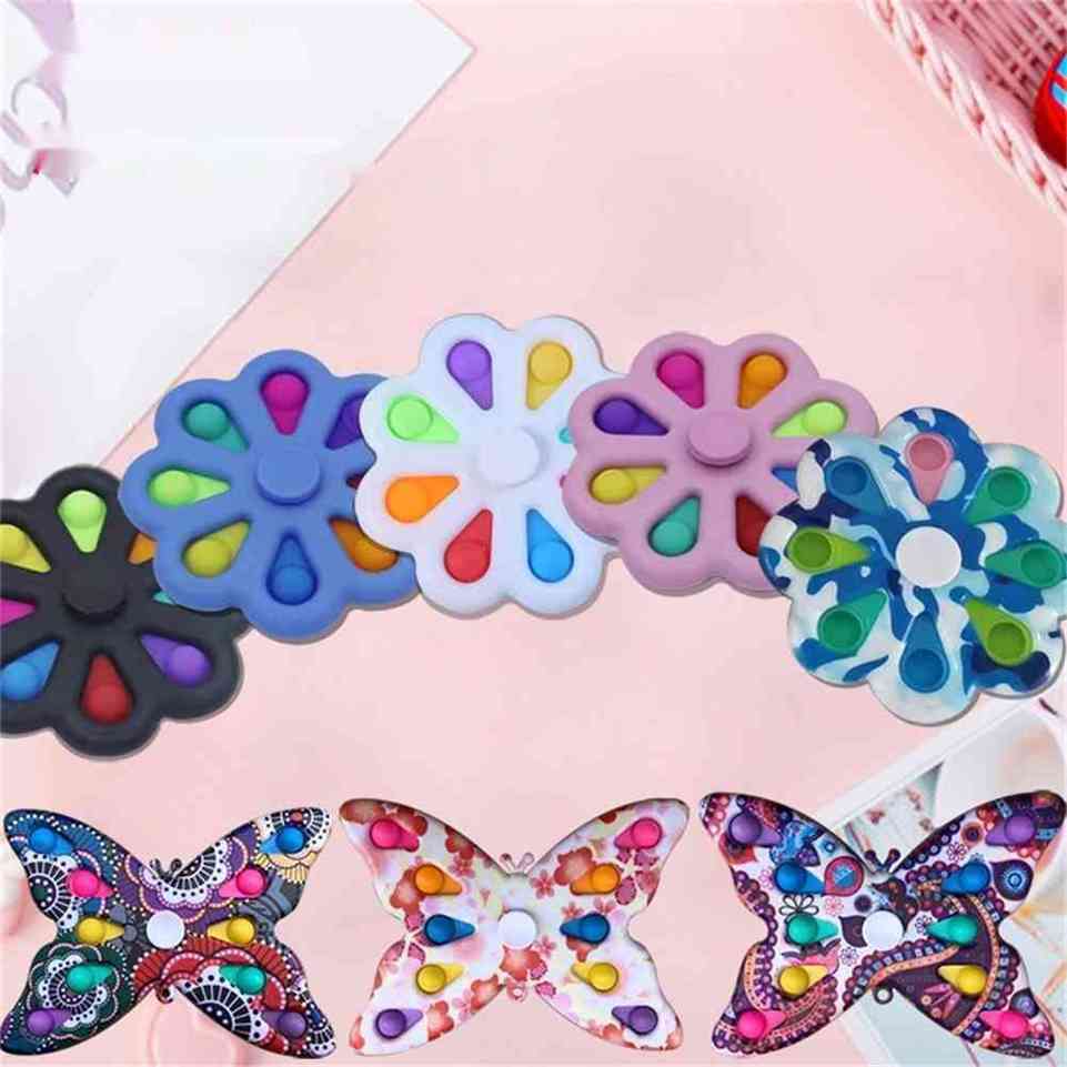 Sensory Fidget Toys Push Bubble pioneer bubble finger tip rotation camouflage children toy Anti Stress Board Butterfly shape Color printing G61CG17
Sensory Fidget Toys Push Bubble pioneer bubble finger tip rotation camouflage children toy Anti Stress Board Butterfly shape Color printing G61CG17