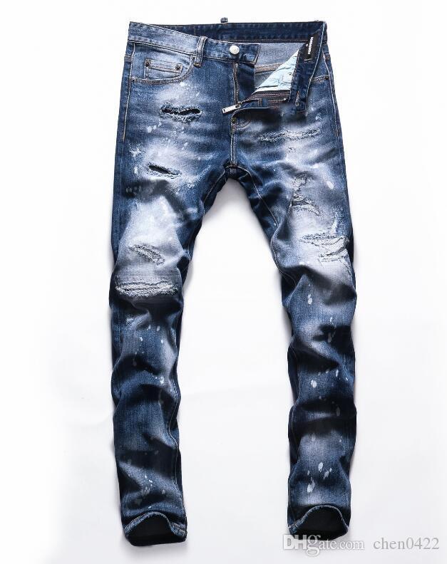 2021 New FAMOUS Fashion Designer Distressed Ripped mens Jeans Motorcycle Biker Jeans Causal HOLE Denim Pants Streetwear mens Jeans09, Blue
2021 New FAMOUS Fashion Designer Distressed Ripped mens Jeans Motorcycle Biker Jeans Causal HOLE Denim Pants Streetwear mens Jeans09, Blue