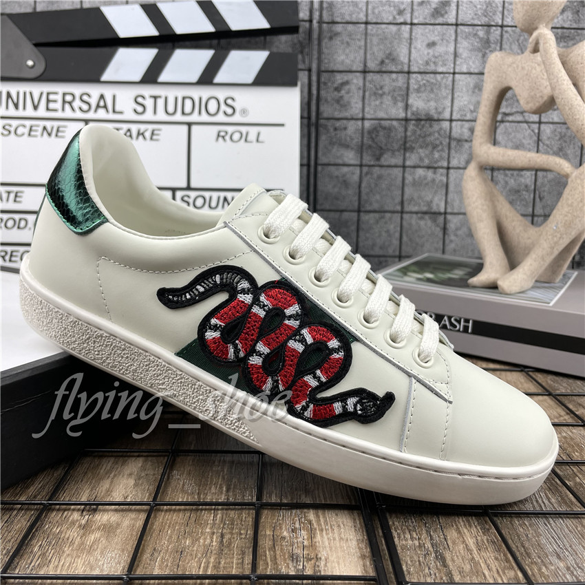 Top Quality Men Women Casual Shoes Low Flat Matte Leather Sneakers Ace Bee Snake Shoe Scarpe Chaussures Trainers Green Red Stripes Embroidery With Box, Black
Top Quality Men Women Casual Shoes Low Flat Matte Leather Sneakers Ace Bee Snake Shoe Scarpe Chaussures Trainers Green Red Stripes Embroidery With Box, Black