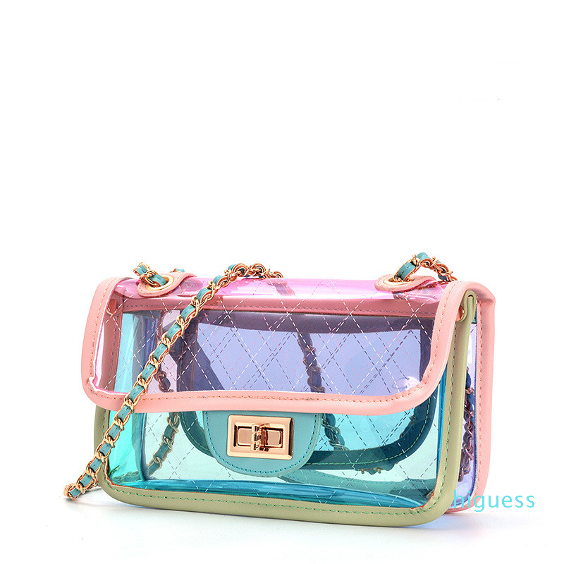 Designer- Women Transparent Bag Clear PVC Messenger Beach Shoulder Bag Jelly Small Tote Laser Holographic Handbag, Blue
Designer- Women Transparent Bag Clear PVC Messenger Beach Shoulder Bag Jelly Small Tote Laser Holographic Handbag, Blue