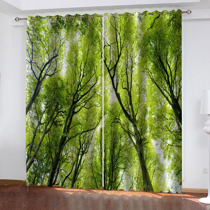 Curtain & Drapes Forest Tree Sunshine 3D Printing Pattern Bedroom Living Room Sunshade Custom Suit With Hook, As pic
Curtain & Drapes Forest Tree Sunshine 3D Printing Pattern Bedroom Living Room Sunshade Custom Suit With Hook, As pic
